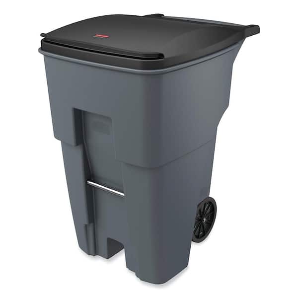 Brute 95 Gal. Gray Polyethylene Rollout Heavy-Duty Waste Container