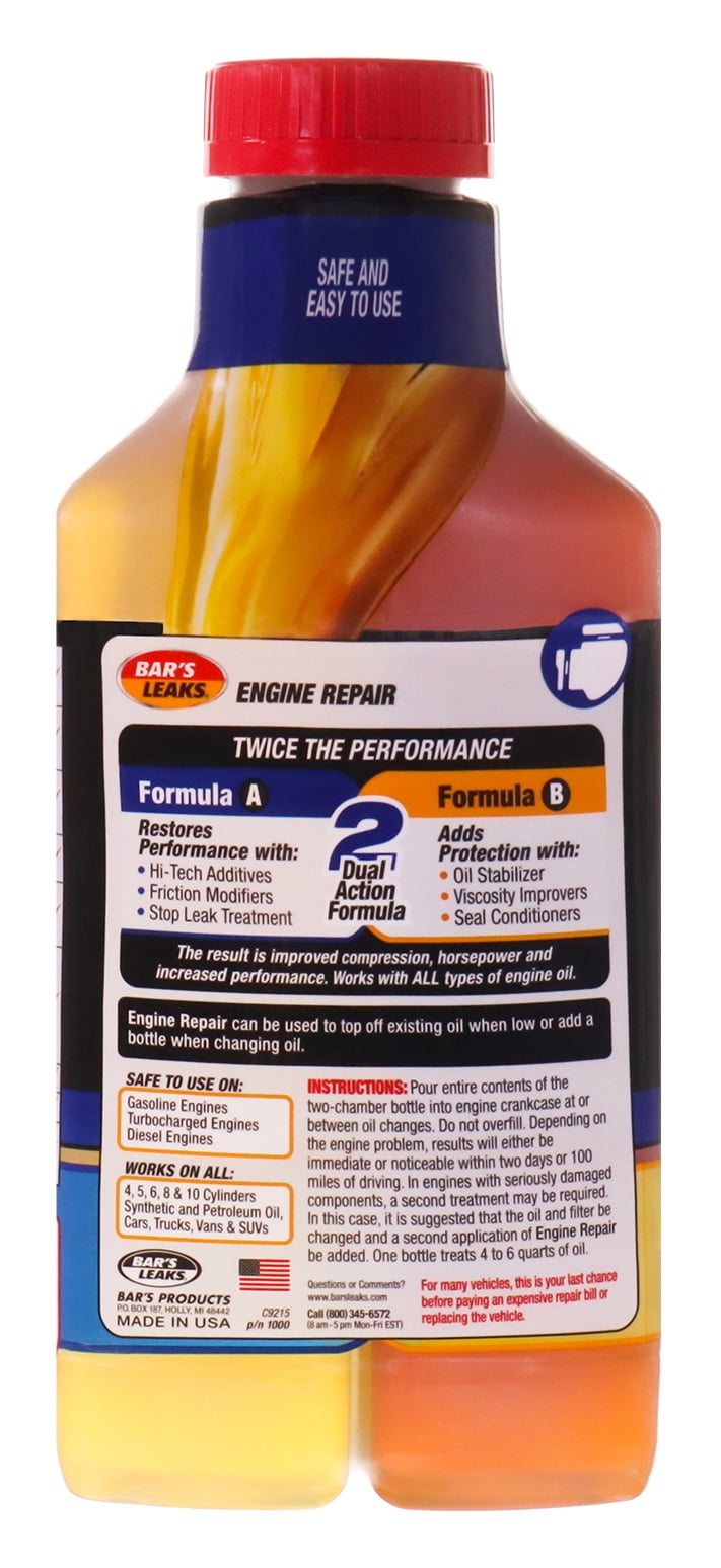 Bar's Leaks High Mileage Engine Repair Additive, 16.9 oz