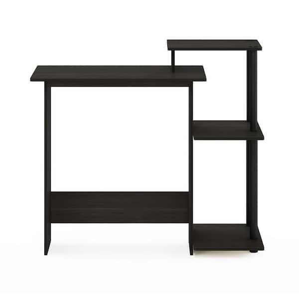 40 in. Rectangular Espresso Computer Desk with Shelves