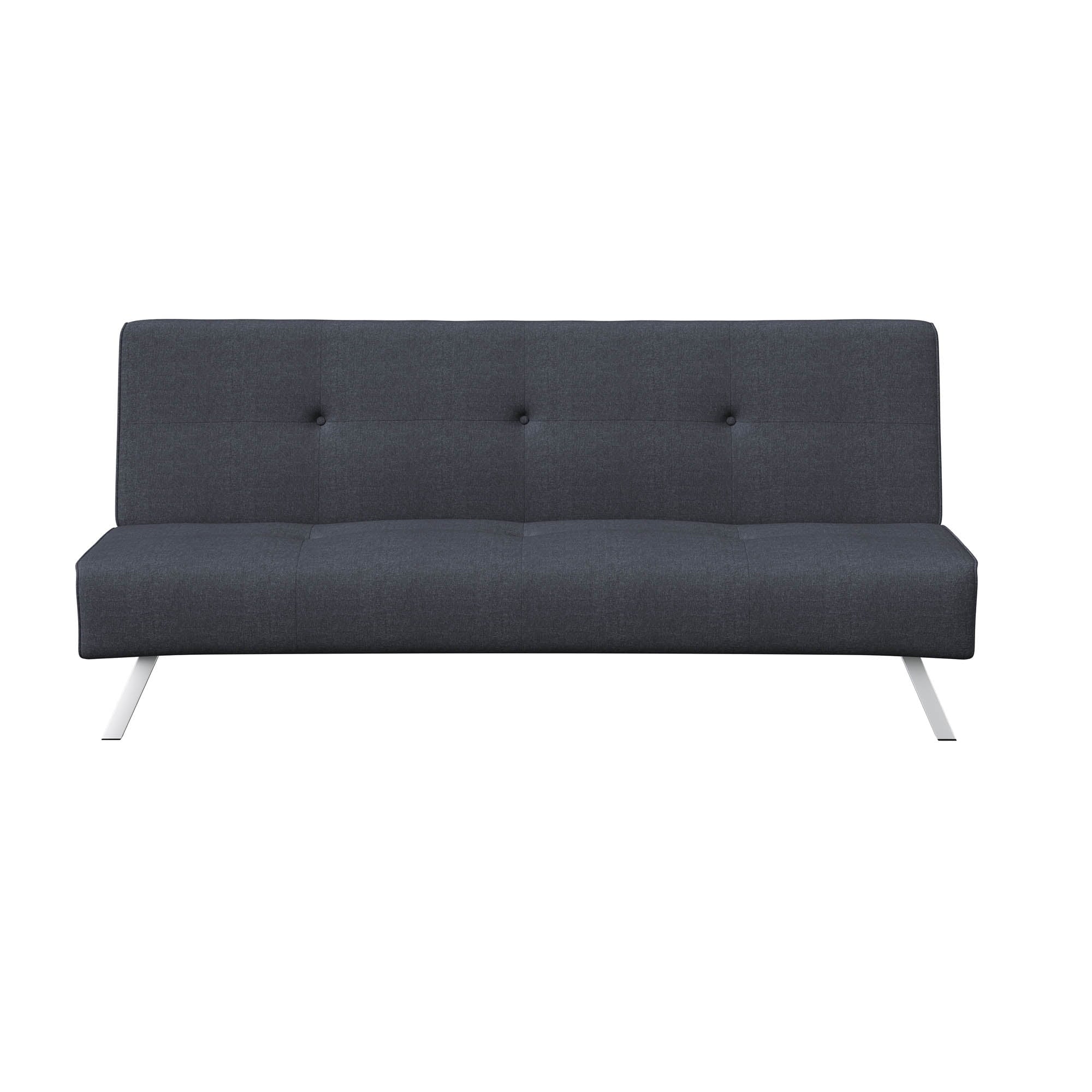 Serta Shirley Modern Tufted Futon, Charcoal Gray Fabric