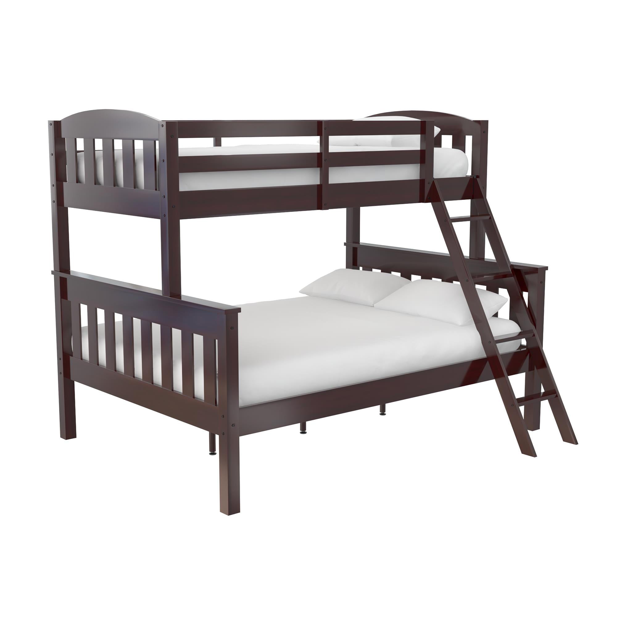 DHP Airlie Twin-Over-Full Bunk Bed with Ladder, Espresso
