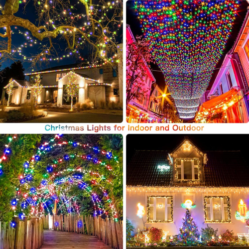 131FT LED Christmas Tree Lights Outdoor Holiday Fairy String Lights with Remote