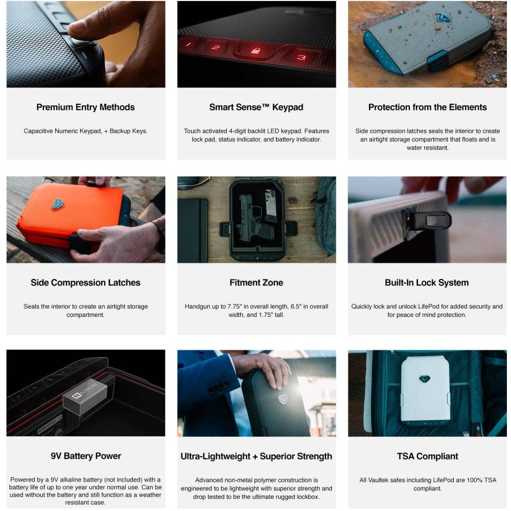 Vaultek Safe Lifepod Safe Rose Gold