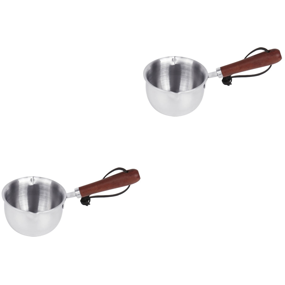 BESTONZON 2pcs Stainless Steel Small Saucepan Water Boiling Pot Deepen Sauce Pan for Warming Milk