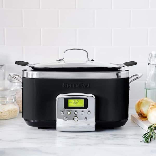 Ceramic Nonstick 6 qt. Black Slow Cooker