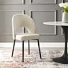 Modway Rouse Upholstered Fabric Dining Side Chair in Black Beige
