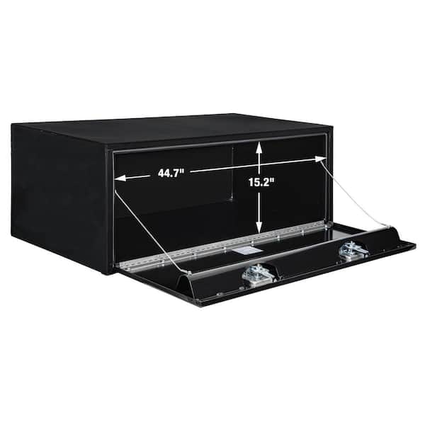 18 in. x 24 in. x 48 in. Gloss Black Steel Underbody Truck Tool Box