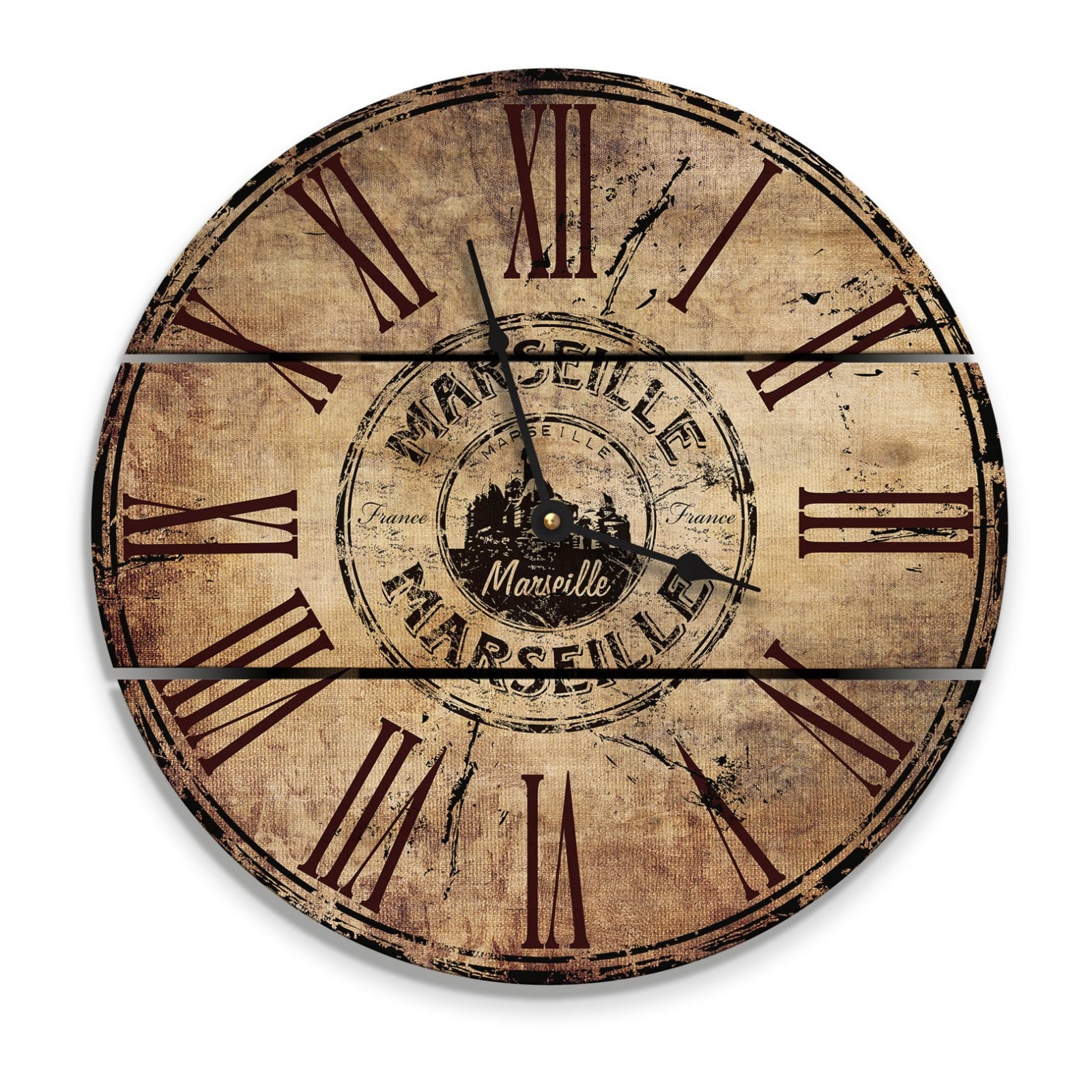 Day Dream MSC24 24 in. Marseille wood Wall Clock