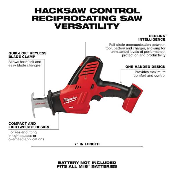 M18 18V Lithium-Ion Cordless HACKZALL Reciprocating Saw (Tool-Only)