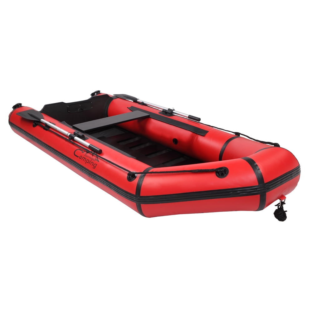 Camping Survivals 7.5ft PVC 180kg Water Adult Assault Boat Red And Black