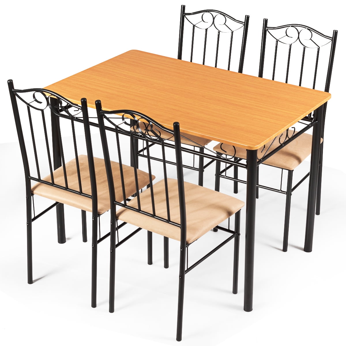 Costway 5 PC Dining Set Wood Metal 30