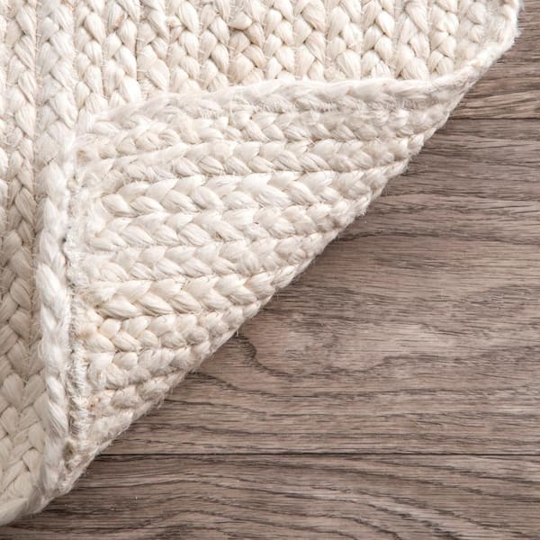 Rigo Chunky Loop Jute Off-White 9 ft. x 12 ft. Farmhouse Area Rug