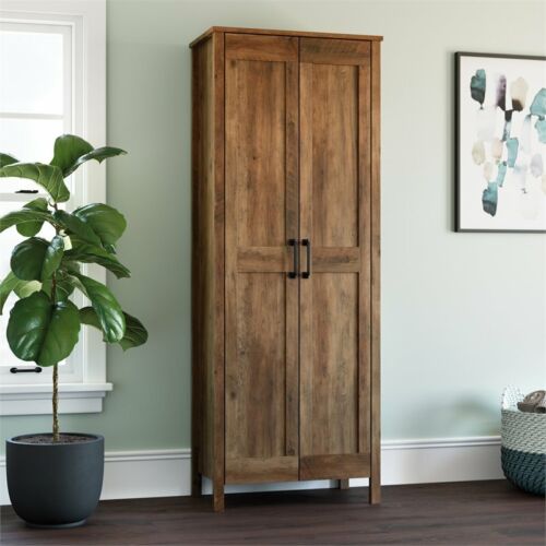 Sauder Select 2 Door Engineered Wood Storage Cabinet in Rural Pine
