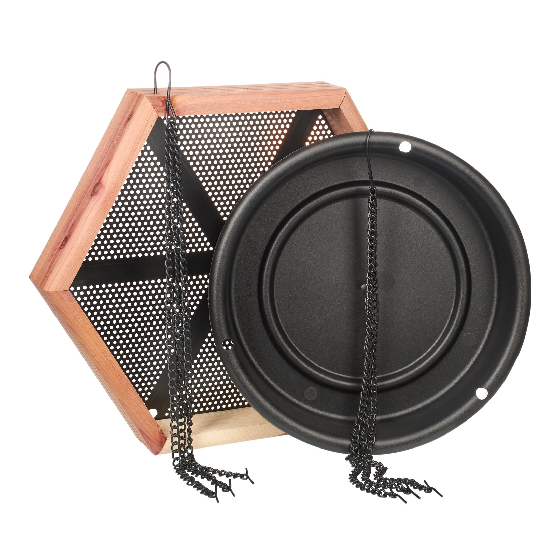 Pennington Red Cedar 2 in 1 Wild Bird Bath and Wild Bird Feeder, 4 lb. Capacity