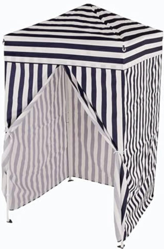 4' X 4' Portable Dressing Room, Pop up Portable Changing Room, Navy Blue / White