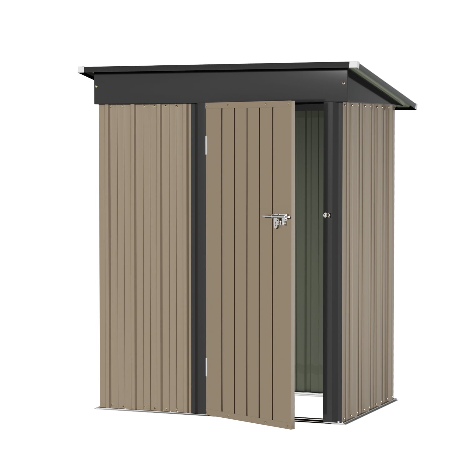Devoko 5×3 ft.Patio Metal Shed, Lockable Garden Shed for Outdoor Backyard Patio Storage