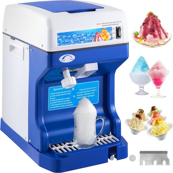 40 oz. Blue Snow Cone Machine Electric Shaved Ice Crusher 250W Tabletop Ice Shaving Machine 265 lb./hr