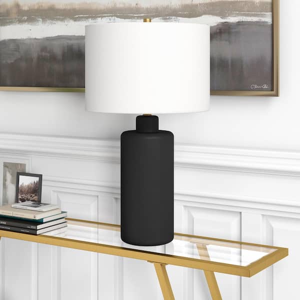 Carlina 25 in. Matte Black Table Lamp
