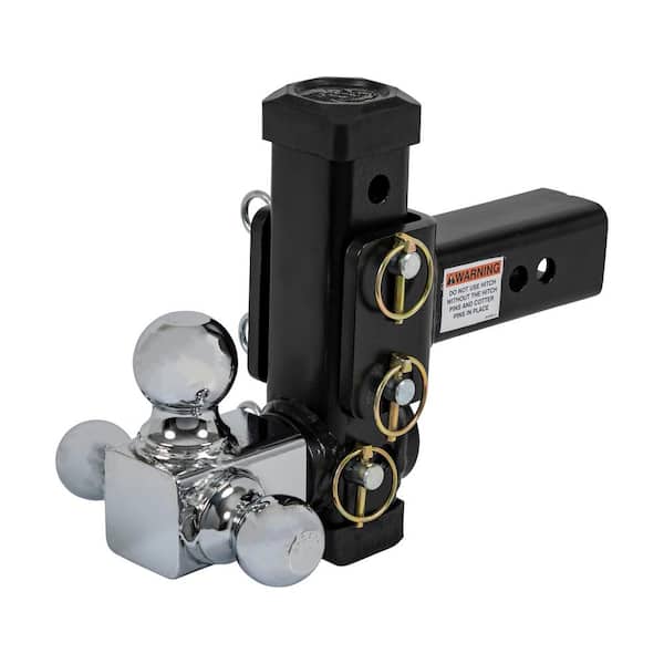 Adjustable Tri-Ball Hitch with Chrome Towing Balls for 2-1/2 in. Hitch Receivers