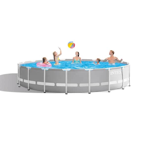 18 ft. x 48 in. Prism Frame Above Ground Swimming Pool Set with Pump