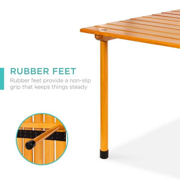 28 in. x 28 in. Foldable Wood Square Picnic Table with Carrying Case