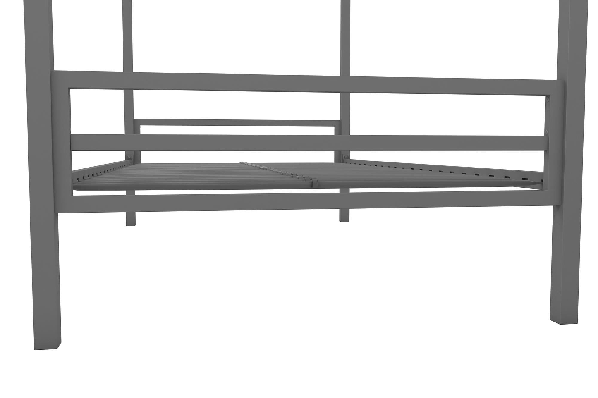 Teen Novogratz Charlie Twin-Over-Twin Metal Bunk Bed, Gray