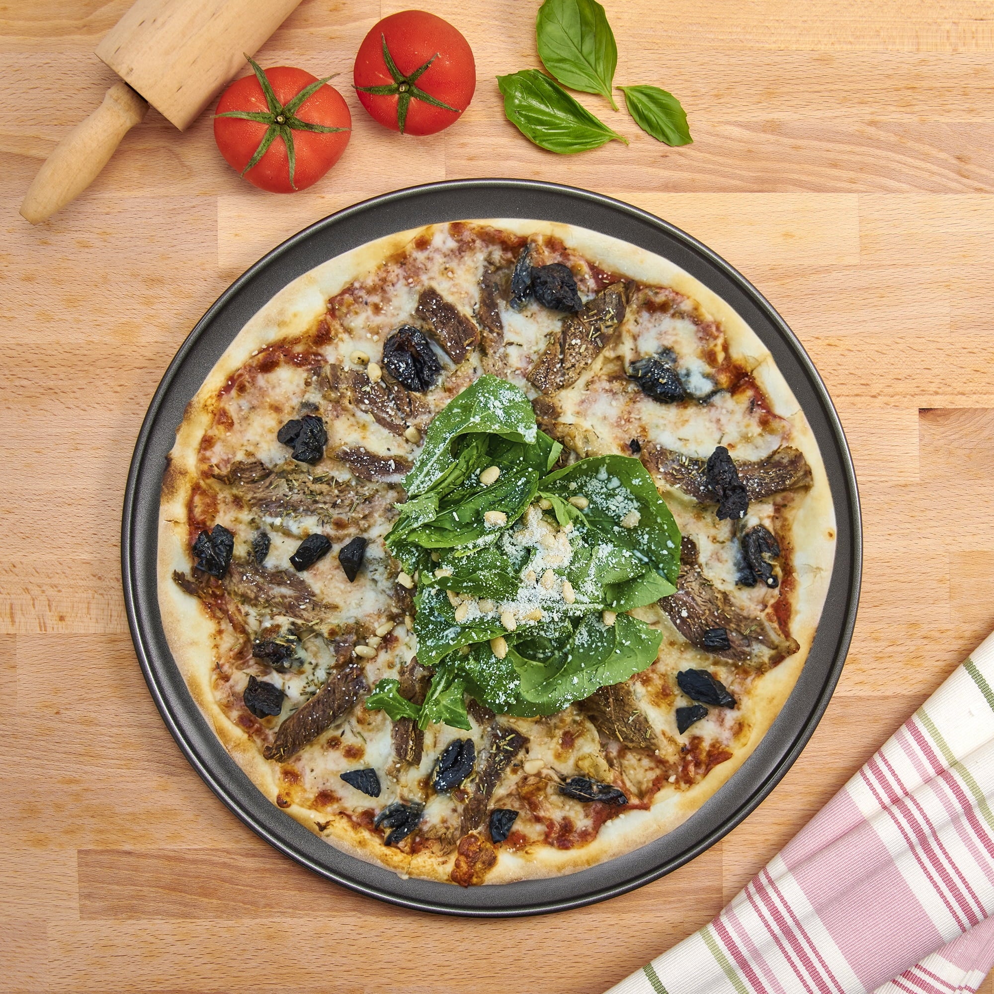 Mainstays 16 inch Non-Stick Pizza Pan, Large, Gray