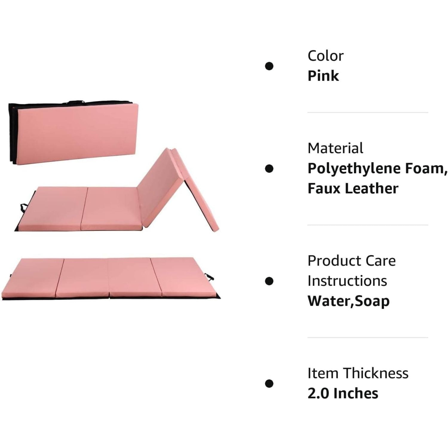 Bilot Thick Gymnastics , 4'x8'x2 Extra Thick High Density Anti-Tear Folding Tumbling Mats Gymnastics for Home, Gym Mat for MMA, Stretching Yoga Cheerleading Martial Arts