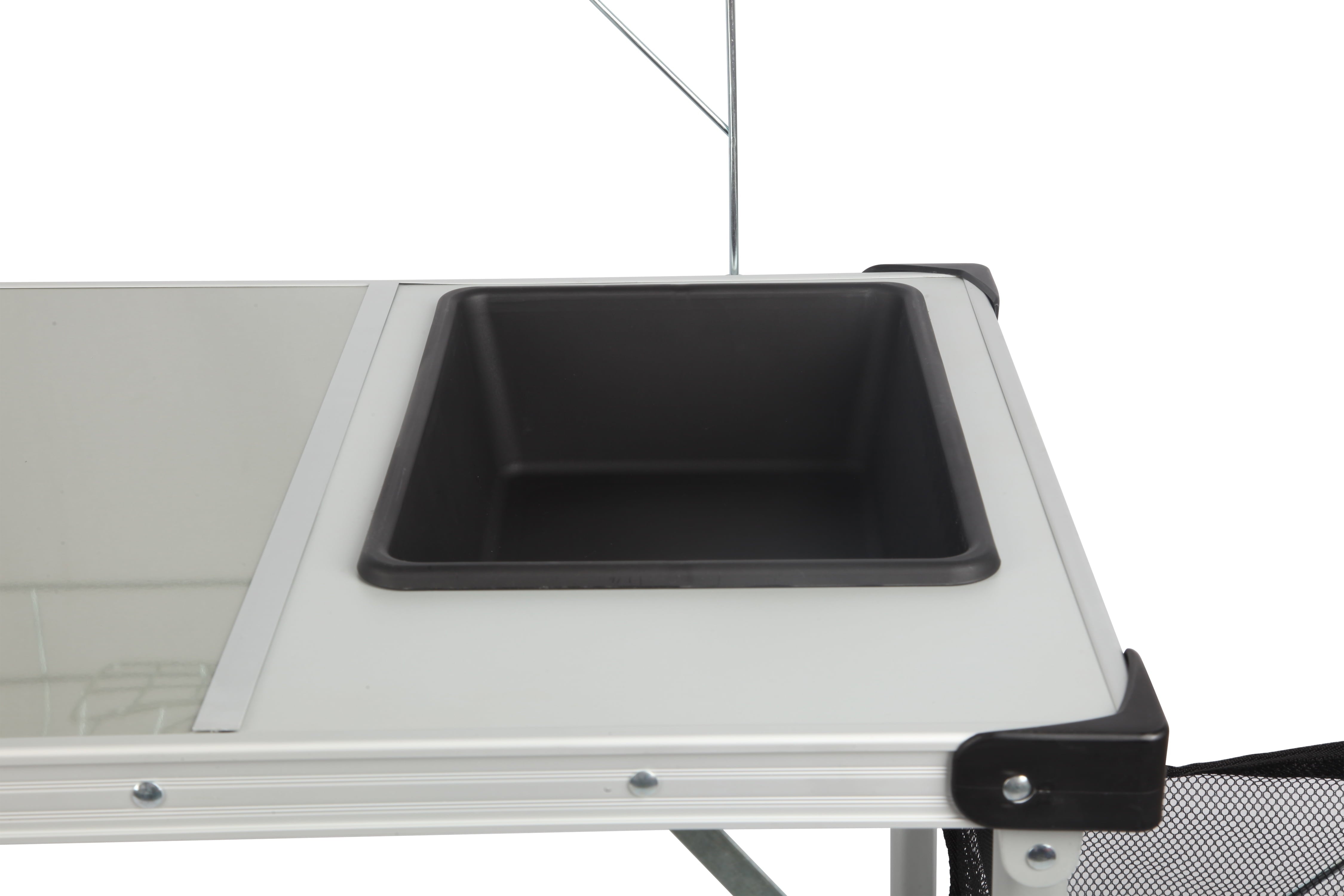 Trail Camping Table, Silver, 39 L in x 19.7 W in x 76 H in