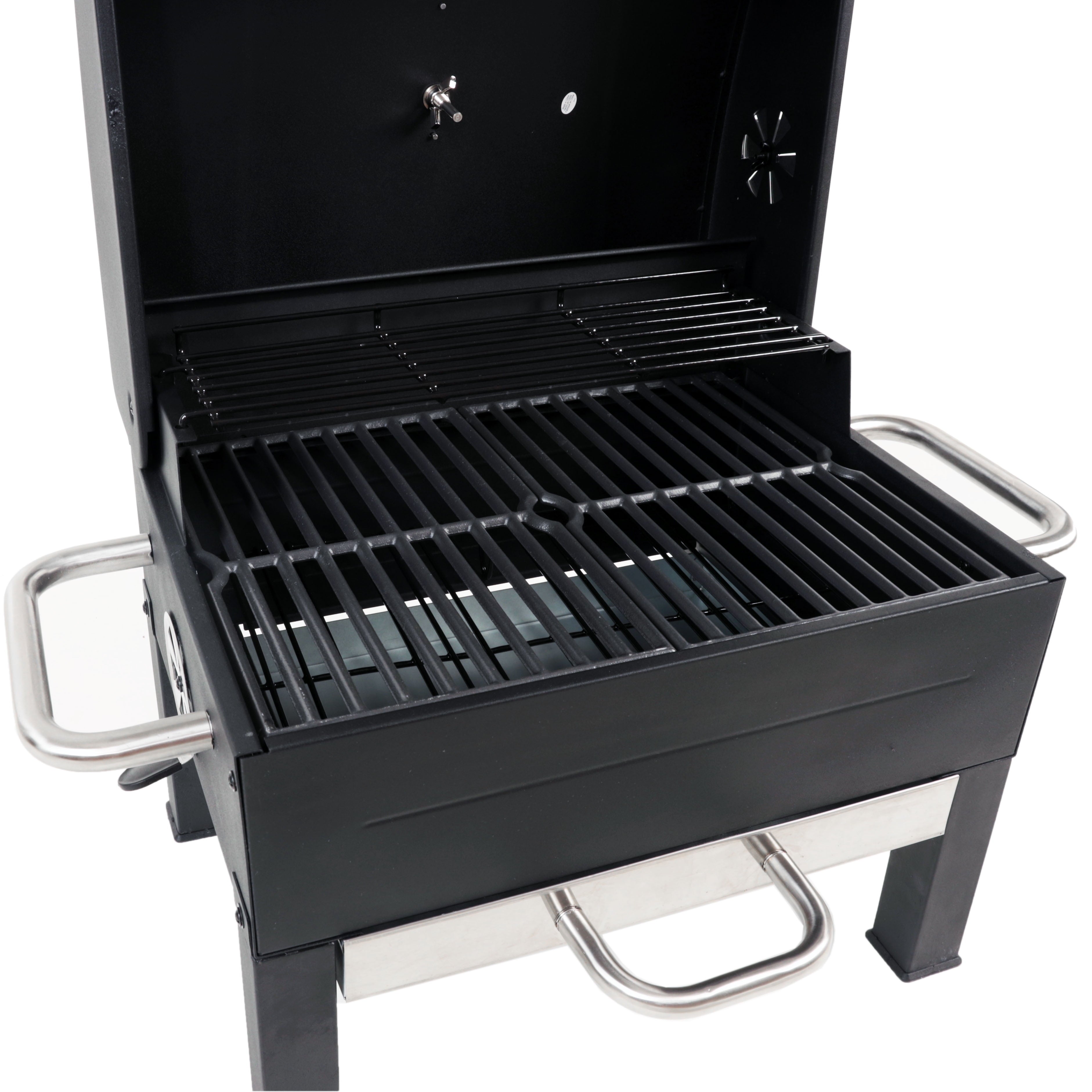 Grill Premium Portable Charcoal Grill, Black and Stainless Steel
