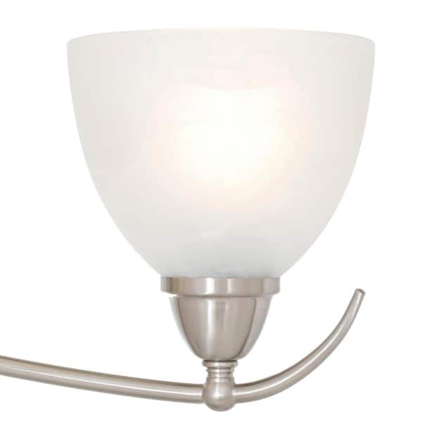 5-Light Brushed Nickel Bath and Vanity Light