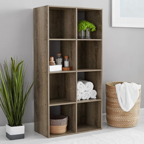 Mainstays 8-Cube Storage Organizer, Rustic Brown