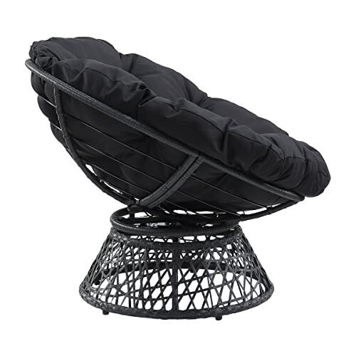 Wicker Papasan Chair With 360degree Swivel 40 W X 36 D X 35.25 H Grey Frame W