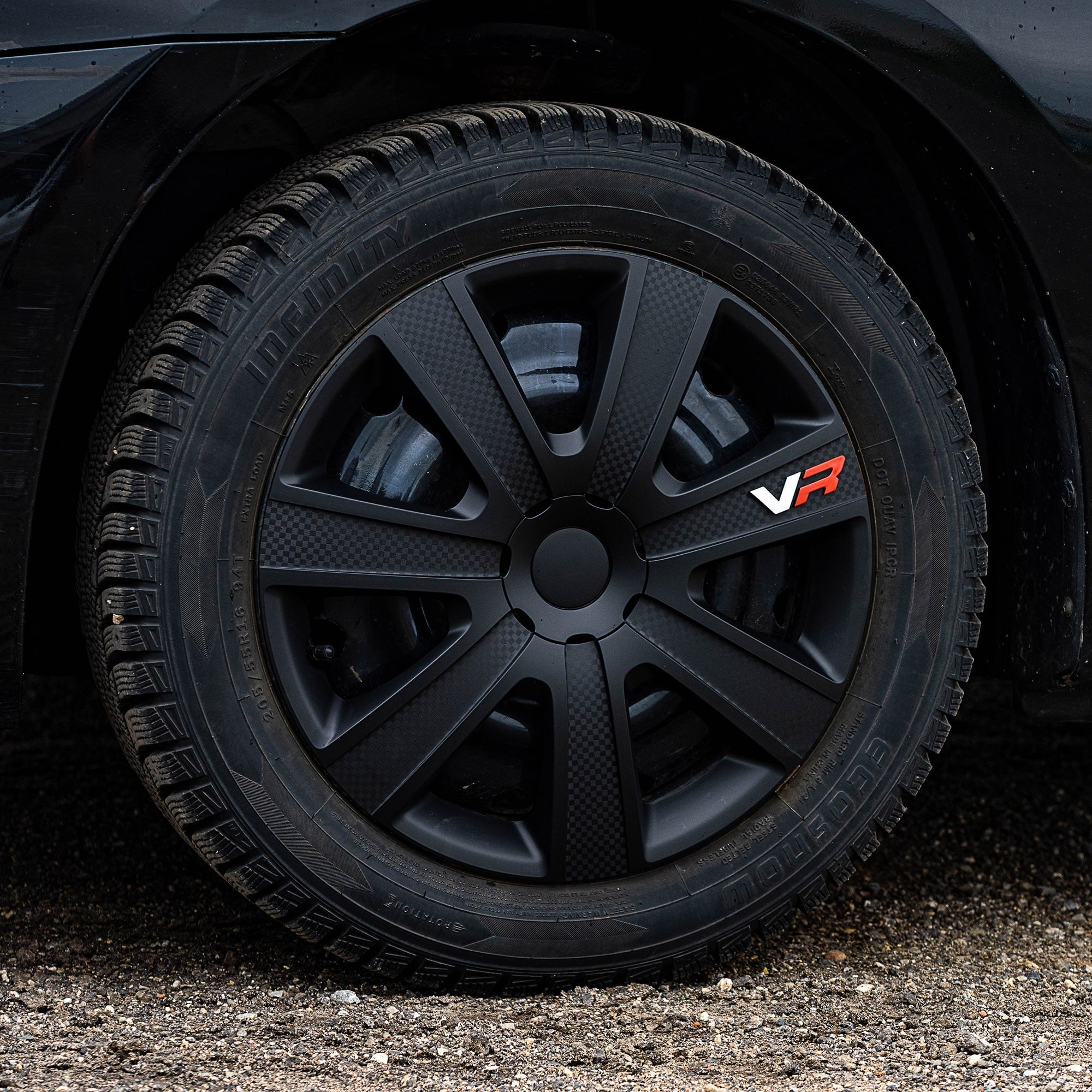 Alpena 15in VR Carbon Wheel Cover Kit Black 4 Pack, Model 58259