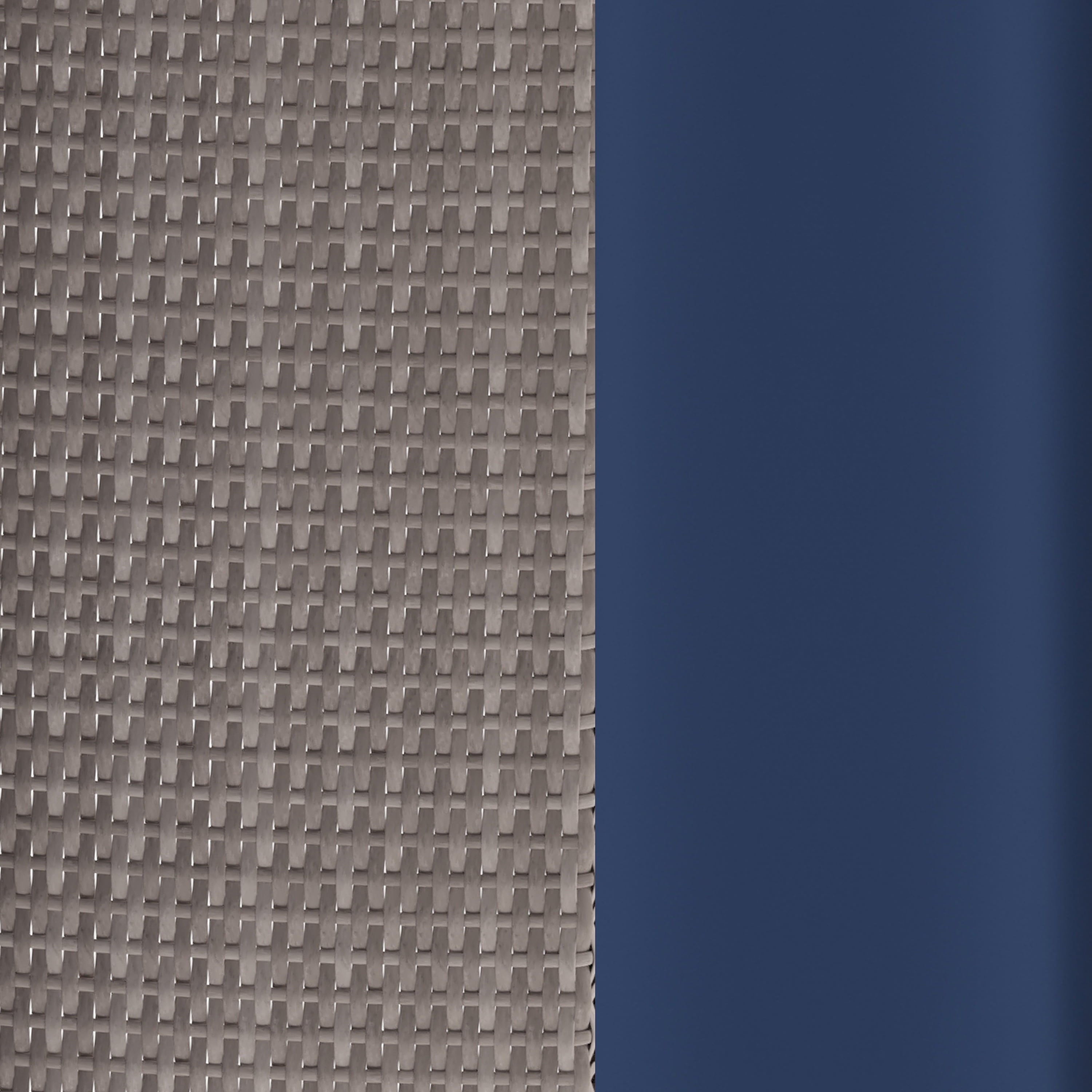 Flash Furniture Aransas Series 4 Piece Light Gray Patio Set with Navy Back Pillows and Seat Cushions