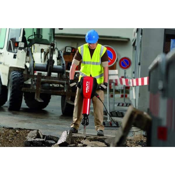 15 Amp 120V Hex 28 Corded 32.3 in x 23.1 in. x 8.6 in. TE-3000 AVR Electric Jack Hammer with Trolley, Cord and Chisels