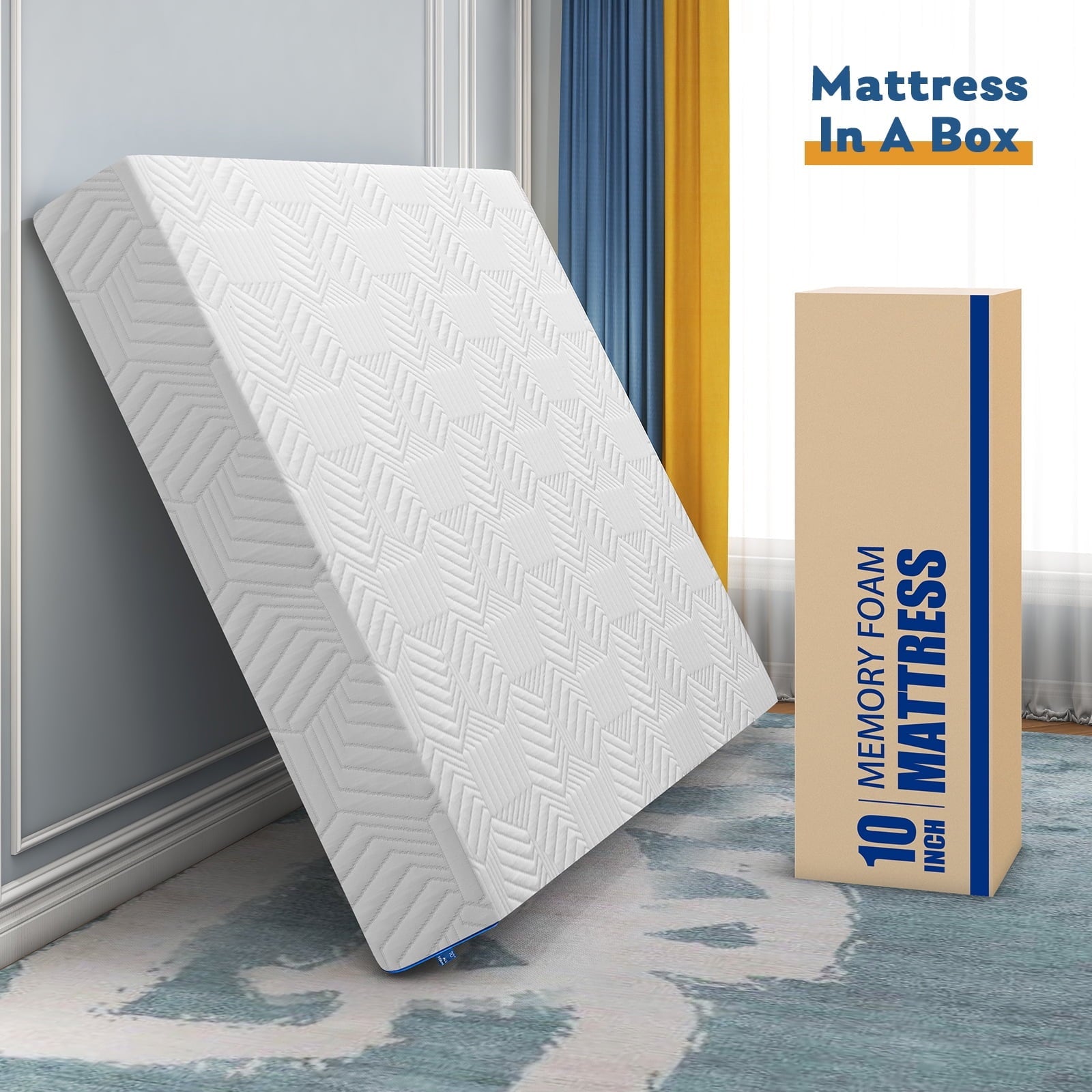 Size Mattress 12 inch Gel Memory Foam Mattresses for Back & Pressure Relief, Mattress in a Box