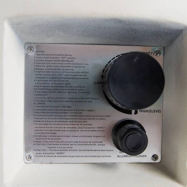 26 in. Carlisle MGO Propane Fire Pit Table with Glass Beads and Cover