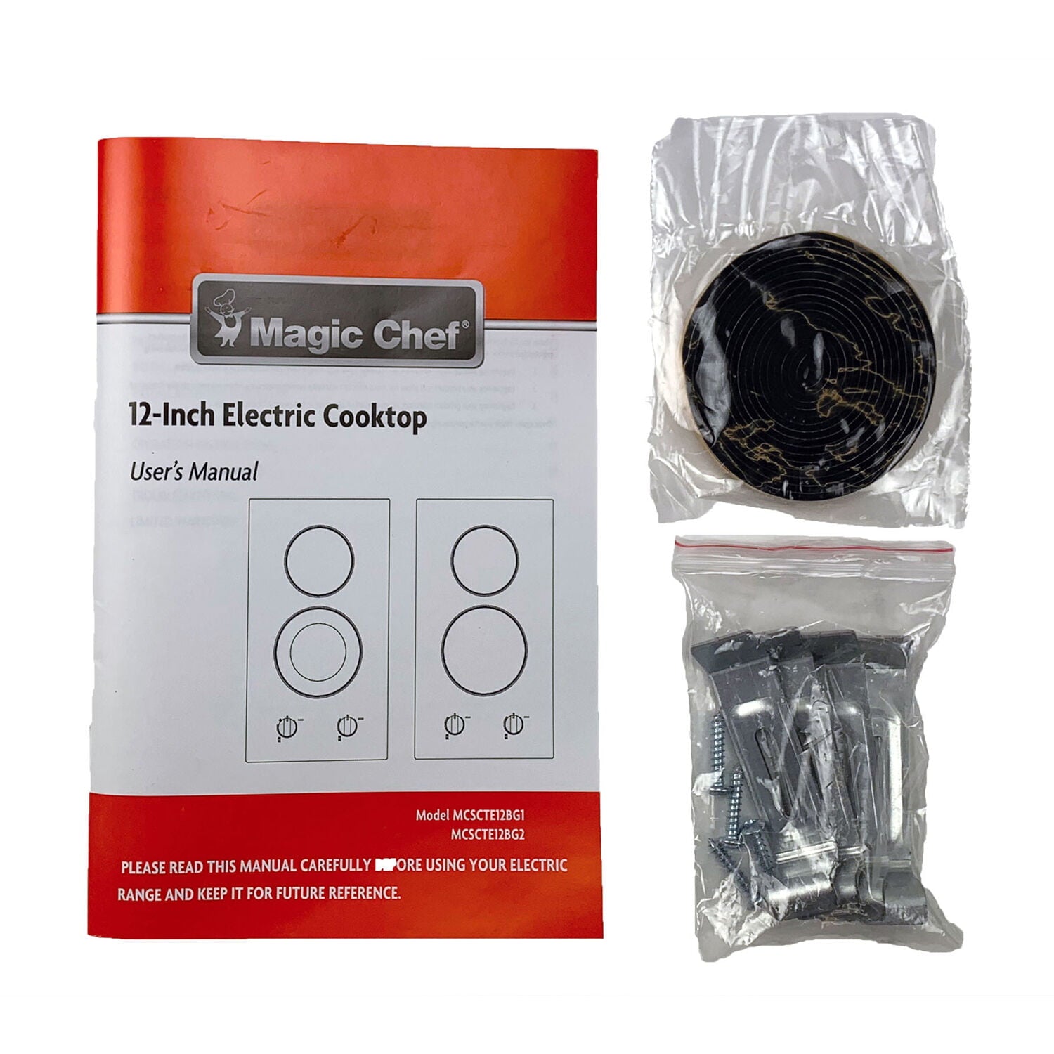 Magic Chef MCSCTE12BG1 12 in. 240V Built-in Electric Radiant 2-Burner Cooktop