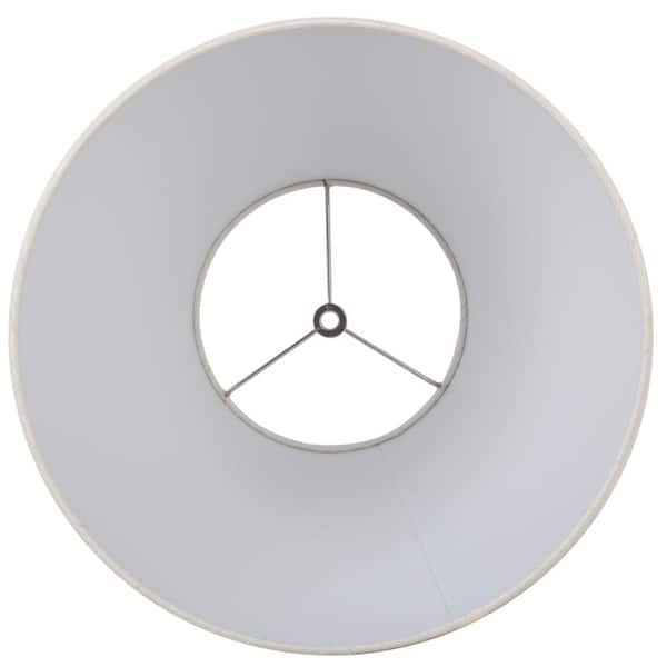 Mix and Match 13 in. Dia x 10 in. H Off White Round Table Lamp Shade
