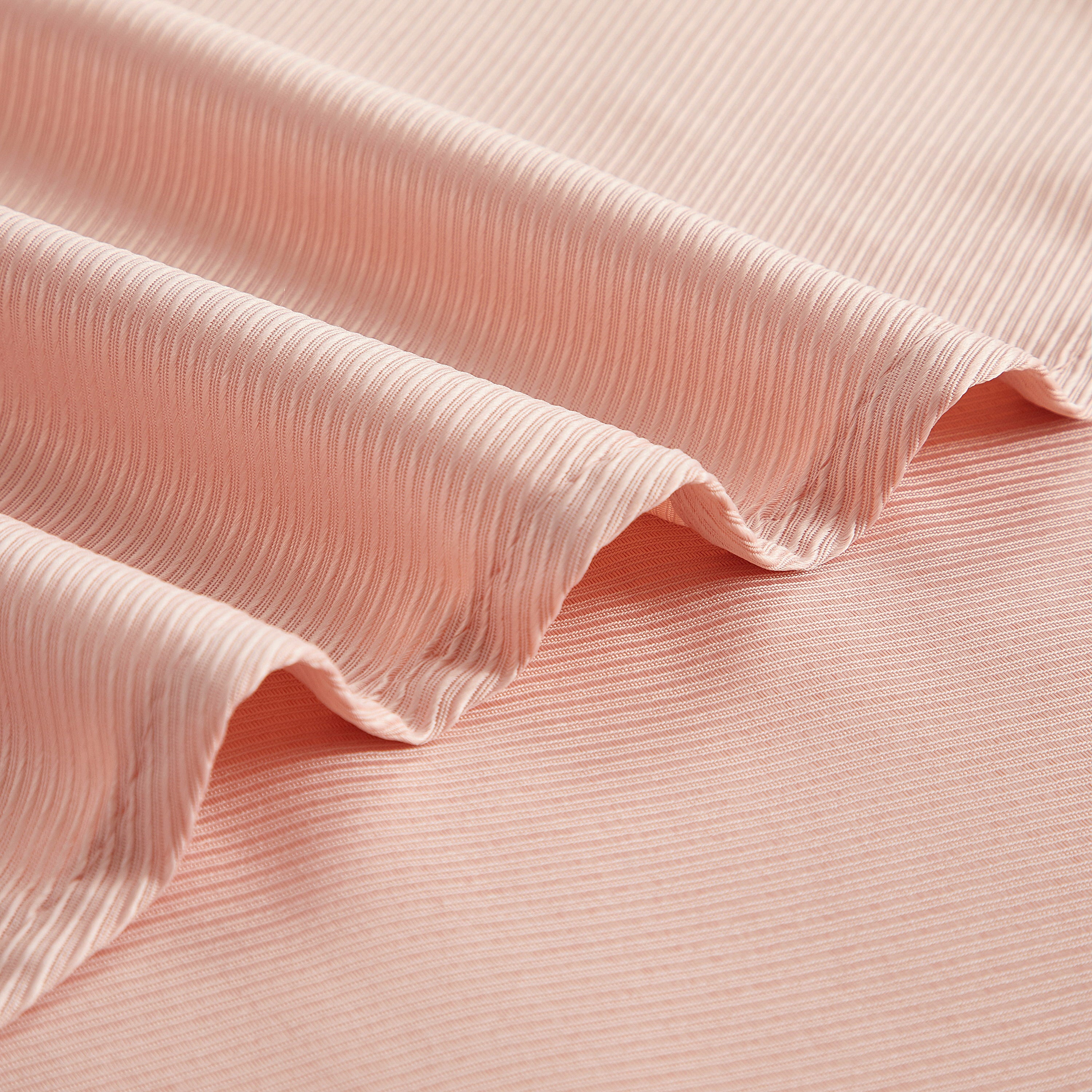 Better Homes & Gardens Blush Pink Embroidered Lattice Sheer & Twill Weave 4 Piece Curtain Set, 84