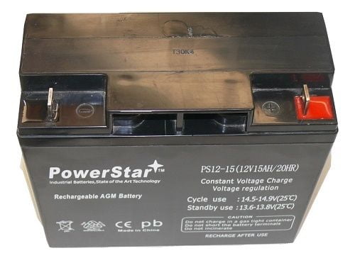 PowerStar PS12-15T-009 12V 15Ah Replacement Battery for DR Power Field Mower 10483 104837