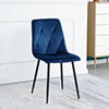 YEAG Velvet Dining Chair,Armless Modern Side Chair,Set of 4,Blue