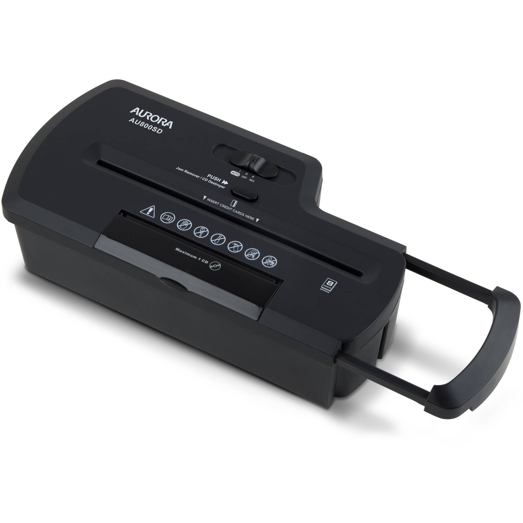 Aurora GB 8-Sheet Strip-Cut Paper Shredder, CD Destroyer, without Basket