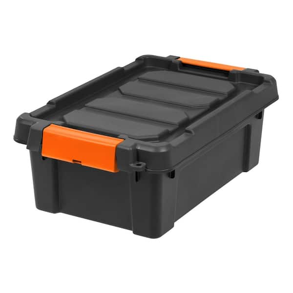12 Qt. Heavy Duty Plastic Storage Box in Black
