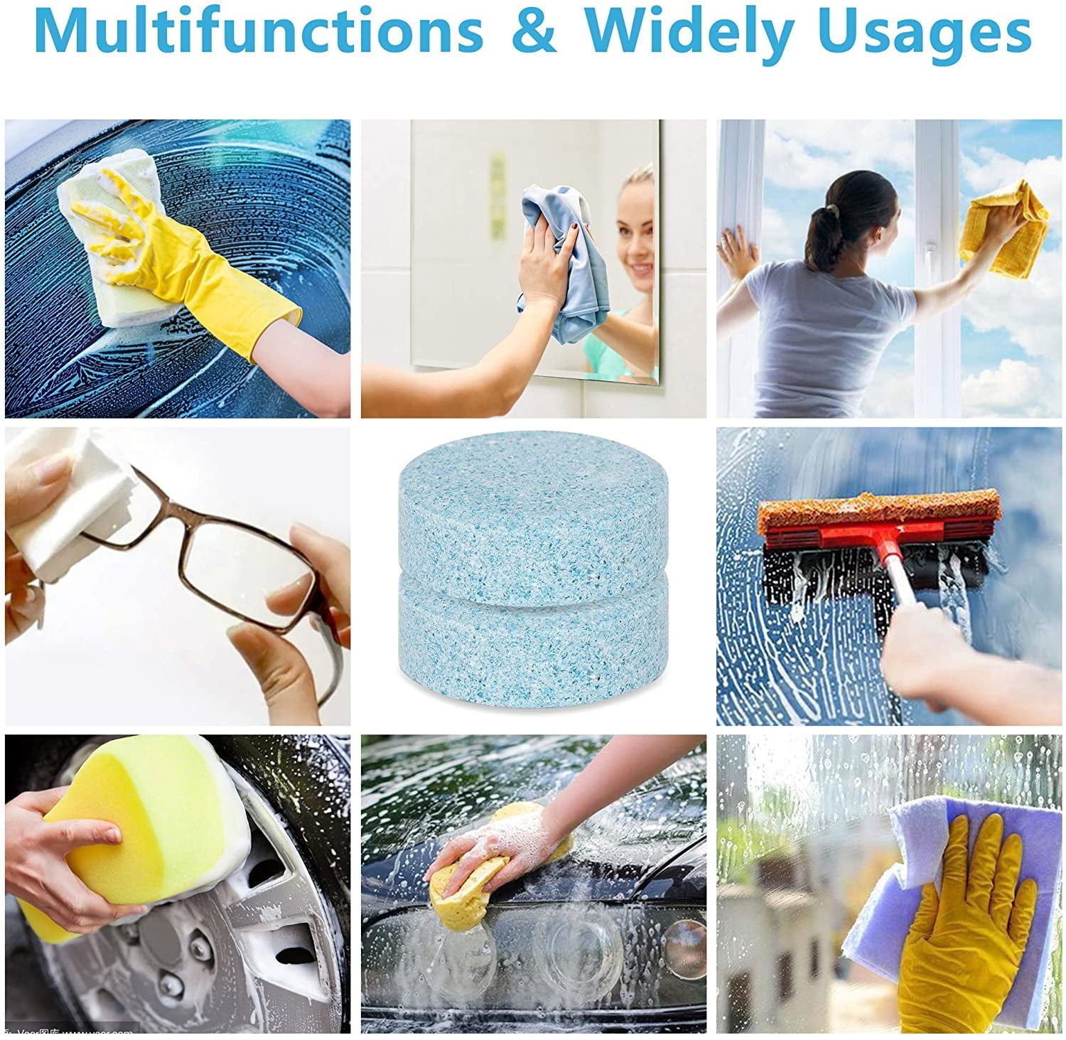 30 Pieces Car Windshield Glass Concentrated Washer Tablets