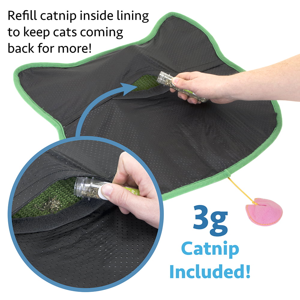 Kitty City Crazy Premium Heavy Duty Catnip Sisal Scratch Pad, Natural Cat Training Scratch Play Pad, Large