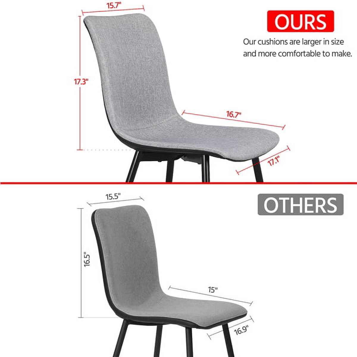 Topeakmart Dining Chair, Set of 4, Gray