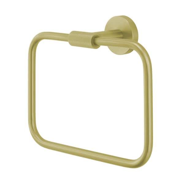 Avallon Wall Mounted Towel Ring in Brushed Gold