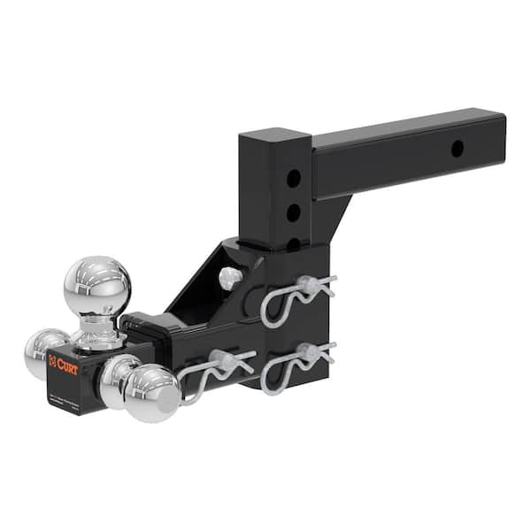 10,000 lbs. 5-3/4 in. Drop Adjustable Trailer Hitch Tri-Ball Mount with 1-7/8 in. 2 in. & 2-5/16 in. Balls (2 in. Shank)
